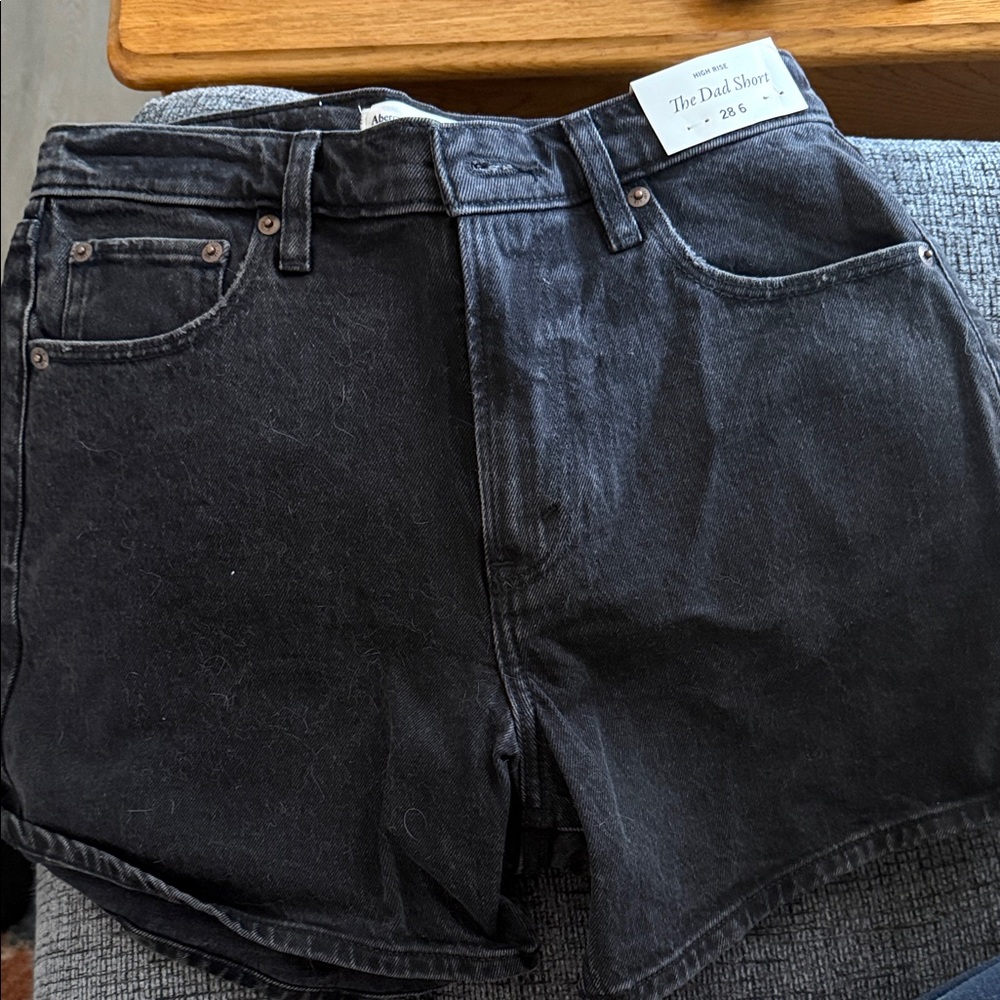 Abercrombie & Fitch Charcoal Denim Shorts
